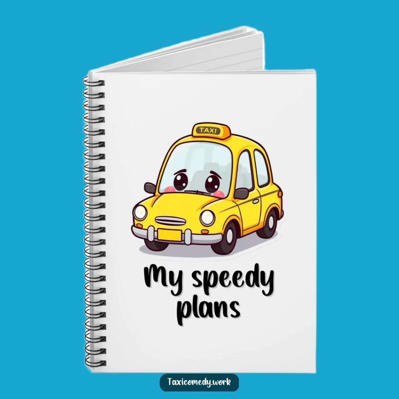 Funny Taxi Zoom Notebook: Cheerful Car Character Journal Gift